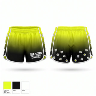 Womens Shorts, Diamond Daisies, Softball, Teamtime, Team time, sublimation, custom sports apparel, team uniforms, spirit wear, spiritwear, sports uniforms, custom shirts, team store, custom team store, fundraiser sports, apparel fundraiser