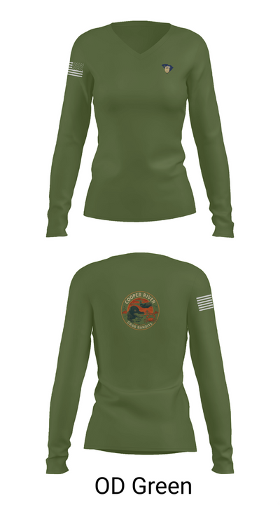 Cooper River Crab Bandits 83296088 Women's Long Sleeve V-neck Shirt - 54