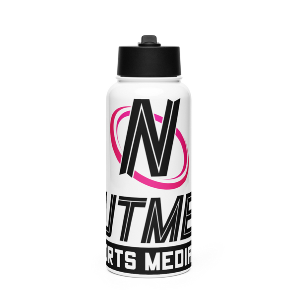 Nutmeg Sports Media 73621581 Stainless Steel Water Bottle with a Straw Lid