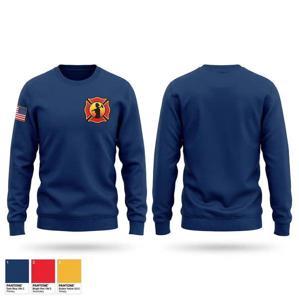 Crew Neck Sweatshirt, St. Ignace Fire Department, Fire Department, Teamtime, Team time, sublimation, custom sports apparel, team uniforms, spirit wear, spiritwear, sports uniforms, custom shirts, team store, custom team store, fundraiser sports, apparel fundraiser