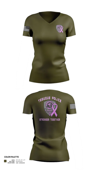 Womens Short Sleeve Vneck Shirt, Tesuque Police Dept, , Teamtime, Team time, sublimation, custom sports apparel, team uniforms, spirit wear, spiritwear, sports uniforms, custom shirts, team store, custom team store, fundraiser sports, apparel fundraiser