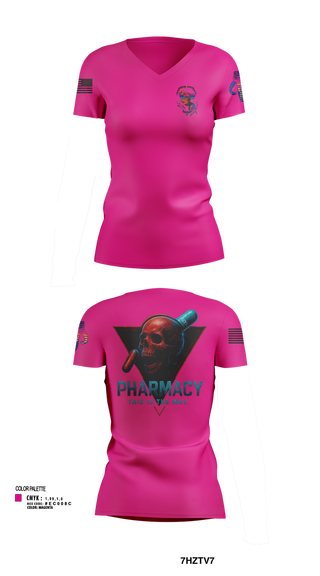 Womens Short Sleeve Vneck Shirt, C co Pharmacy, , Teamtime, Team time, sublimation, custom sports apparel, team uniforms, spirit wear, spiritwear, sports uniforms, custom shirts, team store, custom team store, fundraiser sports, apparel fundraiser