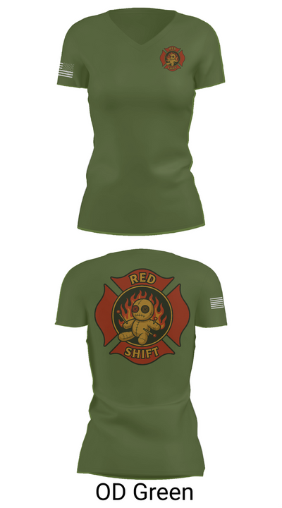 City of Lake Geneva Fire Department 76395935 Women's Short Sleeve V-neck Shirt - 48
