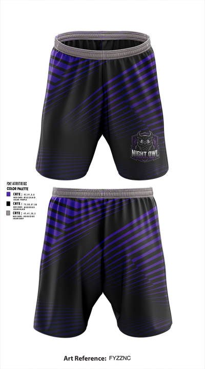 NIGHT OWL WRESTLING Athletic Shorts With Pockets - 5