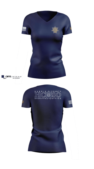 Womens Short Sleeve Vneck Shirt, Harris County Sheriffs Office, Police, Teamtime, Team time, sublimation, custom sports apparel, team uniforms, spirit wear, spiritwear, sports uniforms, custom shirts, team store, custom team store, fundraiser sports, apparel fundraiser