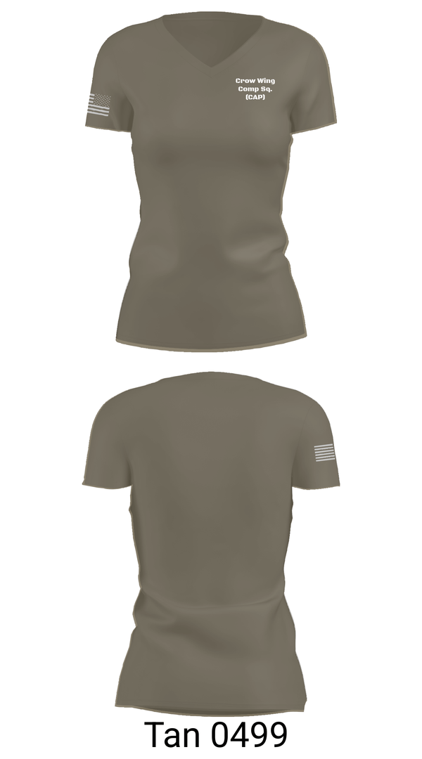 Womens Short Sleeve Vneck Shirt, Crow Wing Comp Sq. (CAP), Air Force, Teamtime, Team time, sublimation, custom sports apparel, team uniforms, spirit wear, spiritwear, sports uniforms, custom shirts, team store, custom team store, fundraiser sports, apparel fundraiser