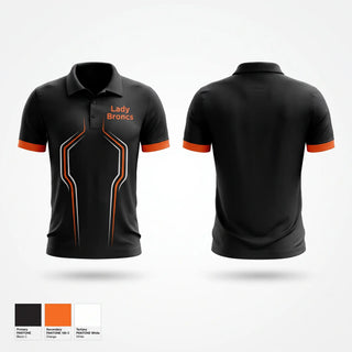 Short Sleeve Performance Polo, Lady Broncs, Women's Basketball, Teamtime, Team time, sublimation, custom sports apparel, team uniforms, spirit wear, spiritwear, sports uniforms, custom shirts, team store, custom team store, fundraiser sports, apparel fundraiser
