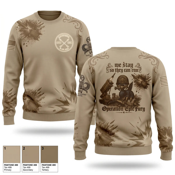 Crew Neck Sweatshirt, A/2-43 ADA, Army, Teamtime, Team time, sublimation, custom sports apparel, team uniforms, spirit wear, spiritwear, sports uniforms, custom shirts, team store, custom team store, fundraiser sports, apparel fundraiser