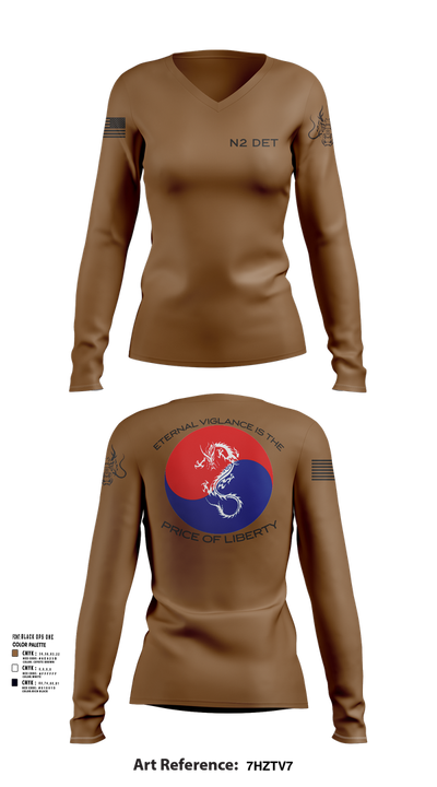CNFK DET CHINHAE 74281710 Women's Long Sleeve V-neck Shirt - 101