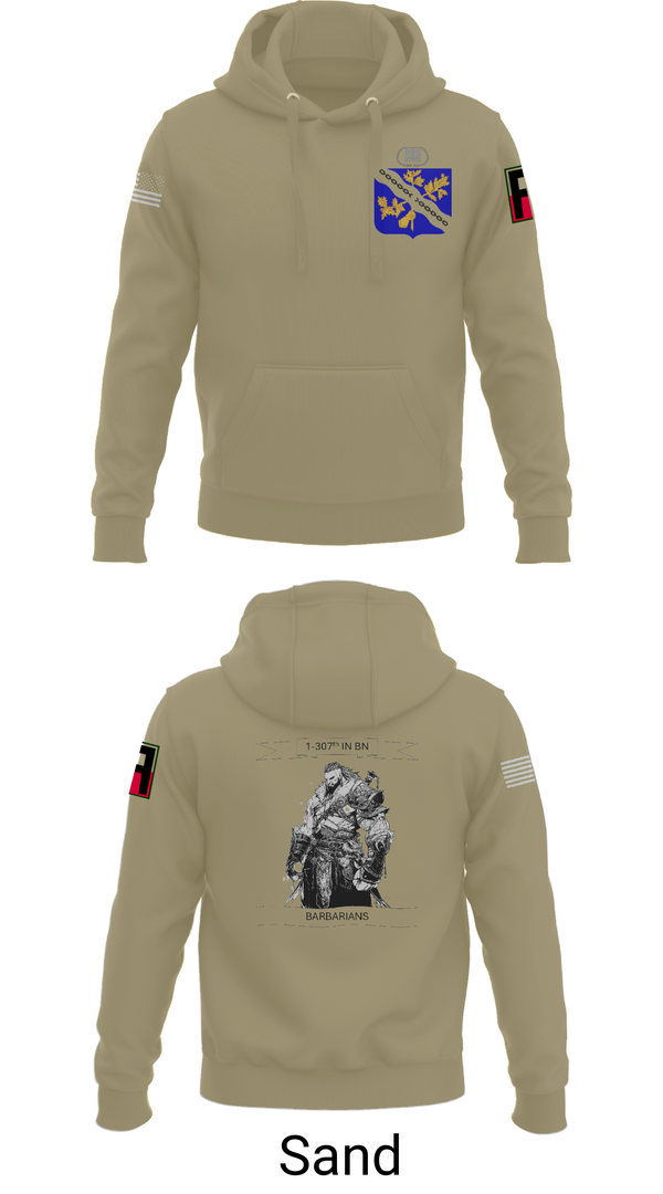 Hoodie, 1-306th IN BN, , Teamtime, Team time, sublimation, custom sports apparel, team uniforms, spirit wear, spiritwear, sports uniforms, custom shirts, team store, custom team store, fundraiser sports, apparel fundraiser