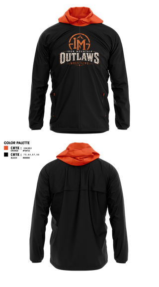 Windbreaker, Iron mountain outlaws, Wrestling, Teamtime, Team time, sublimation, custom sports apparel, team uniforms, spirit wear, spiritwear, sports uniforms, custom shirts, team store, custom team store, fundraiser sports, apparel fundraiser