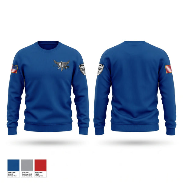 Crew Neck Sweatshirt, Rockford Police S.R.T., Police, Teamtime, Team time, sublimation, custom sports apparel, team uniforms, spirit wear, spiritwear, sports uniforms, custom shirts, team store, custom team store, fundraiser sports, apparel fundraiser