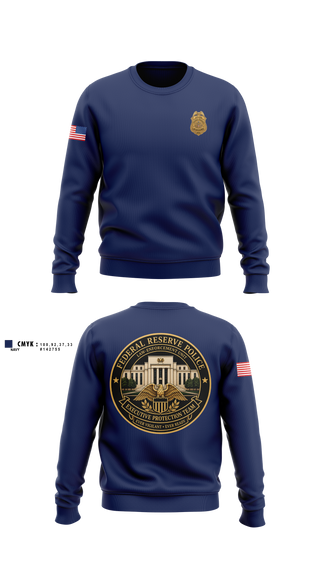 Crew Neck Sweatshirt, Federal Reserve Law Enforcement Unit, Police, Teamtime, Team time, sublimation, custom sports apparel, team uniforms, spirit wear, spiritwear, sports uniforms, custom shirts, team store, custom team store, fundraiser sports, apparel fundraiser