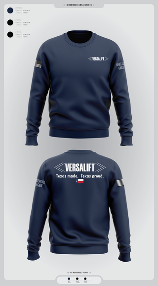 Crew Neck Sweatshirt, Versalift, , Teamtime, Team time, sublimation, custom sports apparel, team uniforms, spirit wear, spiritwear, sports uniforms, custom shirts, team store, custom team store, fundraiser sports, apparel fundraiser