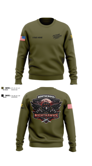 Crew Neck Sweatshirt, Northcross Recruiting Station, Army, Teamtime, Team time, sublimation, custom sports apparel, team uniforms, spirit wear, spiritwear, sports uniforms, custom shirts, team store, custom team store, fundraiser sports, apparel fundraiser