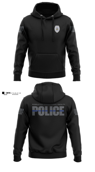 Hoodie, Pendleton Correctional Facility, Police, Teamtime, Team time, sublimation, custom sports apparel, team uniforms, spirit wear, spiritwear, sports uniforms, custom shirts, team store, custom team store, fundraiser sports, apparel fundraiser