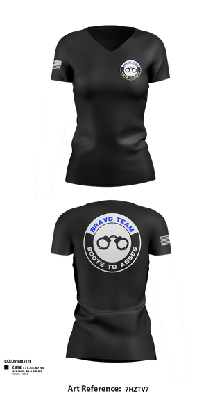 Womens Short Sleeve Vneck Shirt, Bravo Team, Police, Teamtime, Team time, sublimation, custom sports apparel, team uniforms, spirit wear, spiritwear, sports uniforms, custom shirts, team store, custom team store, fundraiser sports, apparel fundraiser