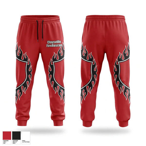 Sweatpants, Claysville Fire-Rescue, Fire Department, Teamtime, Team time, sublimation, custom sports apparel, team uniforms, spirit wear, spiritwear, sports uniforms, custom shirts, team store, custom team store, fundraiser sports, apparel fundraiser