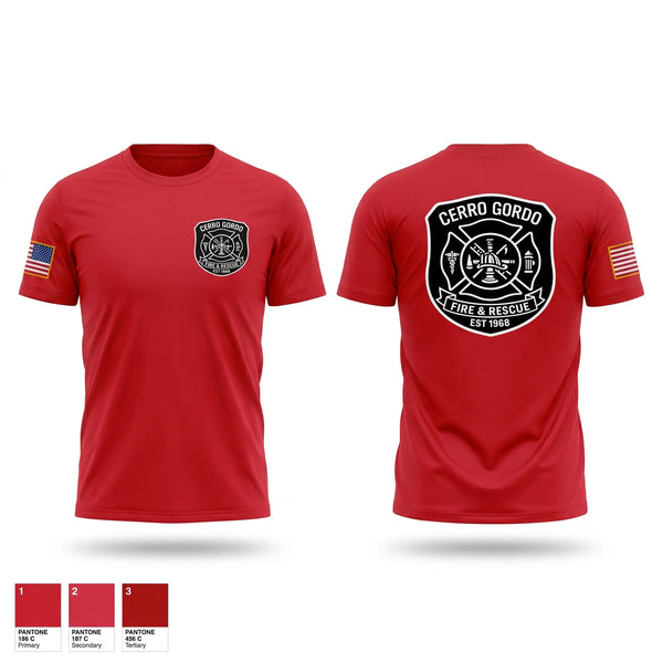 Short Sleeve Performance Shirt, Cerro Gordo Fire Rescue, EMS/EMT, Teamtime, Team time, sublimation, custom sports apparel, team uniforms, spirit wear, spiritwear, sports uniforms, custom shirts, team store, custom team store, fundraiser sports, apparel fundraiser