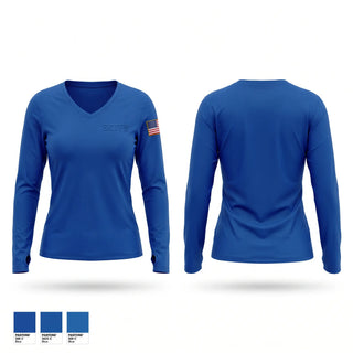 Womens Long Sleeve Vneck Shirt, SCTF-5, Fire Department, Teamtime, Team time, sublimation, custom sports apparel, team uniforms, spirit wear, spiritwear, sports uniforms, custom shirts, team store, custom team store, fundraiser sports, apparel fundraiser