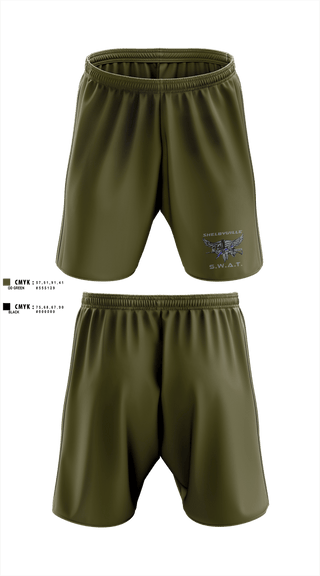 Athletic Shorts With Pockets, Shelbyville SWAT, Police, Teamtime, Team time, sublimation, custom sports apparel, team uniforms, spirit wear, spiritwear, sports uniforms, custom shirts, team store, custom team store, fundraiser sports, apparel fundraiser