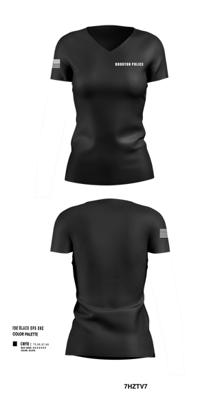 Womens Short Sleeve Vneck Shirt, Broxton police, , Teamtime, Team time, sublimation, custom sports apparel, team uniforms, spirit wear, spiritwear, sports uniforms, custom shirts, team store, custom team store, fundraiser sports, apparel fundraiser