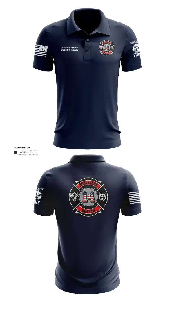 Short Sleeve Performance Polo, Gallatin Fire Department Station 4, Fire Department, Teamtime, Team time, sublimation, custom sports apparel, team uniforms, spirit wear, spiritwear, sports uniforms, custom shirts, team store, custom team store, fundraiser sports, apparel fundraiser