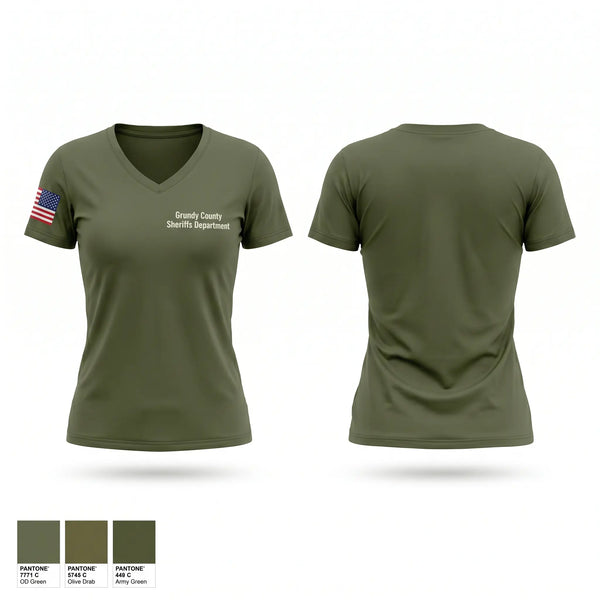 Grundy County Sheriff's Department Women's Short Sleeve V-neck Shirt - 1