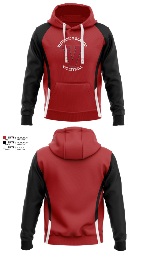 Hoodie, Visitation Blazers Volleyball, Women's Volleyball, Teamtime, Team time, sublimation, custom sports apparel, team uniforms, spirit wear, spiritwear, sports uniforms, custom shirts, team store, custom team store, fundraiser sports, apparel fundraiser