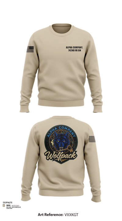 Alpha Company, 742nd MI BN 30113314 Crew Neck Sweatshirt - 103