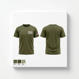 Old School Cotton Feel Shirt, LINCOLN AJROTC, Army, Teamtime, Team time, sublimation, custom sports apparel, team uniforms, spirit wear, spiritwear, sports uniforms, custom shirts, team store, custom team store, fundraiser sports, apparel fundraiser