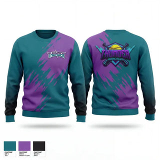 Crew Neck Sweatshirt, Hocking Valley Thunder, Softball, Teamtime, Team time, sublimation, custom sports apparel, team uniforms, spirit wear, spiritwear, sports uniforms, custom shirts, team store, custom team store, fundraiser sports, apparel fundraiser