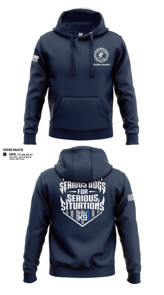 Hoodie, NYPD ESU K9, Police, Teamtime, Team time, sublimation, custom sports apparel, team uniforms, spirit wear, spiritwear, sports uniforms, custom shirts, team store, custom team store, fundraiser sports, apparel fundraiser