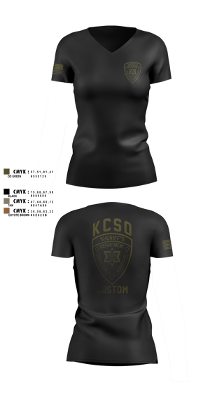 Womens Short Sleeve Vneck Shirt, Kemper County Sheriff’s Office, Police, Teamtime, Team time, sublimation, custom sports apparel, team uniforms, spirit wear, spiritwear, sports uniforms, custom shirts, team store, custom team store, fundraiser sports, apparel fundraiser