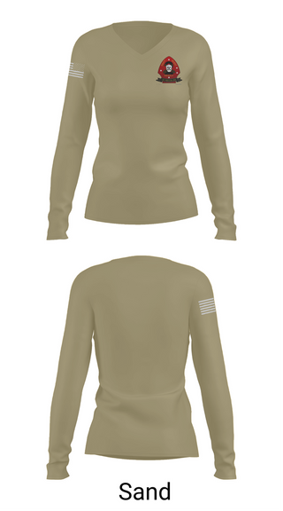 Womens Long Sleeve Vneck Shirt, 2nd Recon Battalion, , Teamtime, Team time, sublimation, custom sports apparel, team uniforms, spirit wear, spiritwear, sports uniforms, custom shirts, team store, custom team store, fundraiser sports, apparel fundraiser