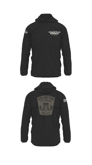 Windbreaker, Arlington County Bomb Squad, Fire Department, Teamtime, Team time, sublimation, custom sports apparel, team uniforms, spirit wear, spiritwear, sports uniforms, custom shirts, team store, custom team store, fundraiser sports, apparel fundraiser