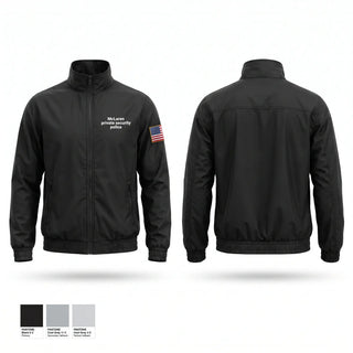 Windbreaker, McLaren private security police, Police, Teamtime, Team time, sublimation, custom sports apparel, team uniforms, spirit wear, spiritwear, sports uniforms, custom shirts, team store, custom team store, fundraiser sports, apparel fundraiser