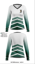 Crowley's Ridge College Volleyball 55026355 Women's Long Sleeve V-neck Shirt - 2