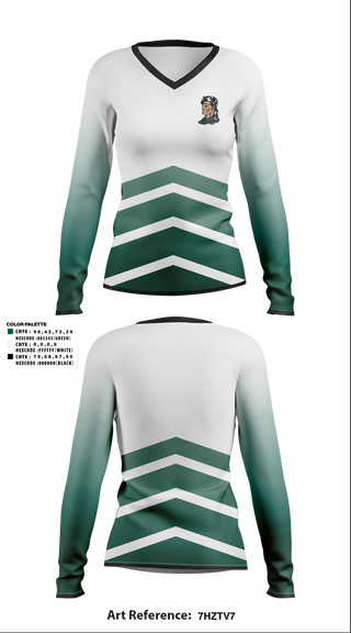 Womens Long Sleeve Vneck Shirt, Crowley's Ridge College Volleyball, Women's Volleyball, Teamtime, Team time, sublimation, custom sports apparel, team uniforms, spirit wear, spiritwear, sports uniforms, custom shirts, team store, custom team store, fundraiser sports, apparel fundraiser