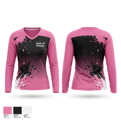Sons of Pitches Women's Long Sleeve V-neck Shirt - 1