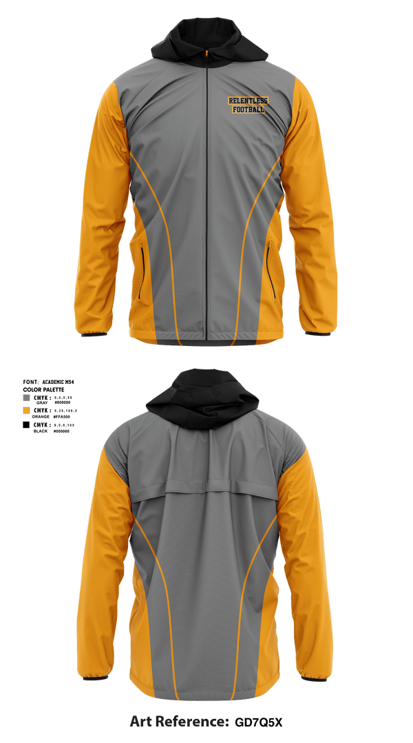 Windbreaker, Relentless, Football, Teamtime, Team time, sublimation, custom sports apparel, team uniforms, spirit wear, spiritwear, sports uniforms, custom shirts, team store, custom team store, fundraiser sports, apparel fundraiser
