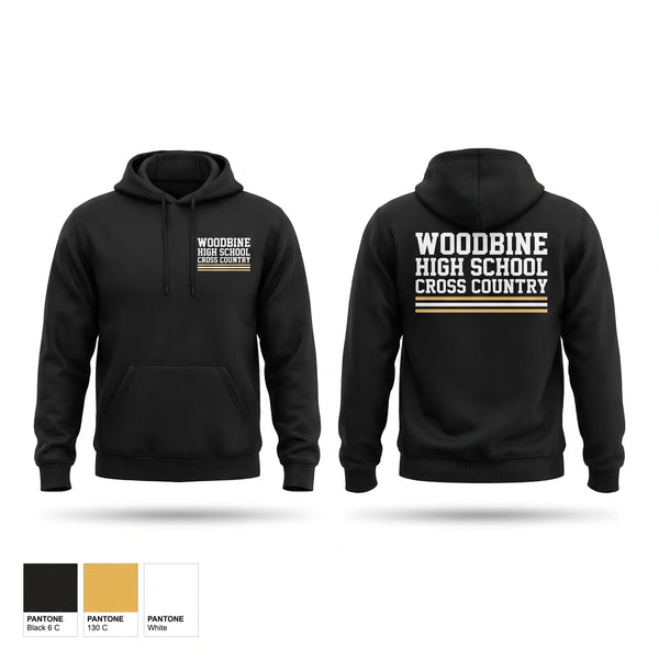 Hoodie, Woodbine High School Cross Country, Cross Country, Teamtime, Team time, sublimation, custom sports apparel, team uniforms, spirit wear, spiritwear, sports uniforms, custom shirts, team store, custom team store, fundraiser sports, apparel fundraiser