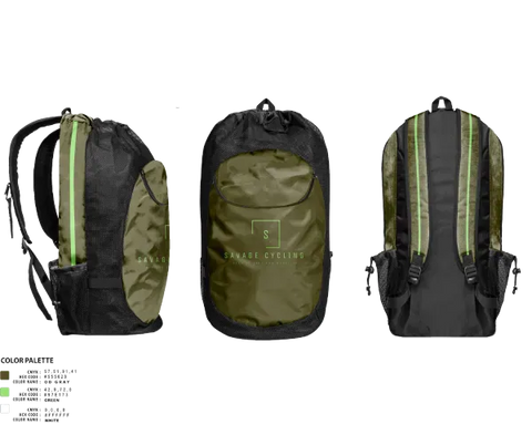 Gear Bag, Savage cycling, Cycling, Teamtime, Team time, sublimation, custom sports apparel, team uniforms, spirit wear, spiritwear, sports uniforms, custom shirts, team store, custom team store, fundraiser sports, apparel fundraiser
