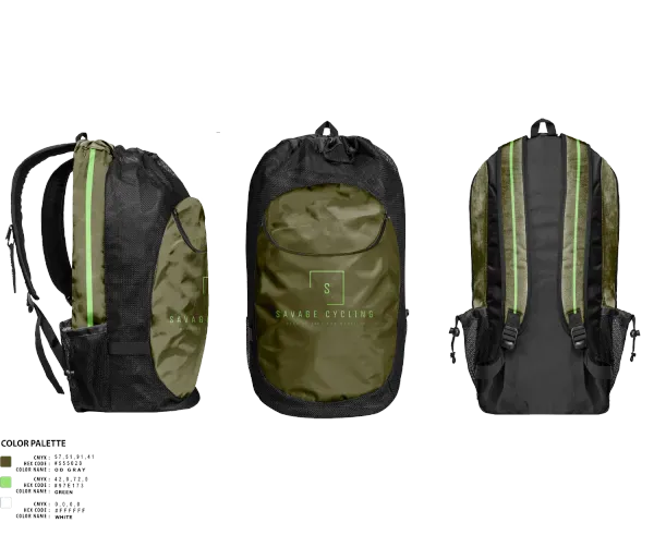 Gear Bag, Savage cycling, Cycling, Teamtime, Team time, sublimation, custom sports apparel, team uniforms, spirit wear, spiritwear, sports uniforms, custom shirts, team store, custom team store, fundraiser sports, apparel fundraiser