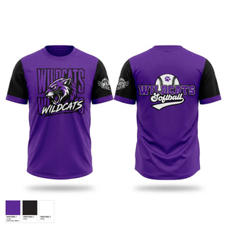 Soft Poly Tee Cotton Like Feel, Keystone Wildcats, Softball, Teamtime, Team time, sublimation, custom sports apparel, team uniforms, spirit wear, spiritwear, sports uniforms, custom shirts, team store, custom team store, fundraiser sports, apparel fundraiser