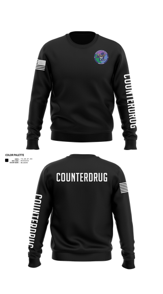Crew Neck Sweatshirt, New York Counterdrug Task Force, Police, Teamtime, Team time, sublimation, custom sports apparel, team uniforms, spirit wear, spiritwear, sports uniforms, custom shirts, team store, custom team store, fundraiser sports, apparel fundraiser