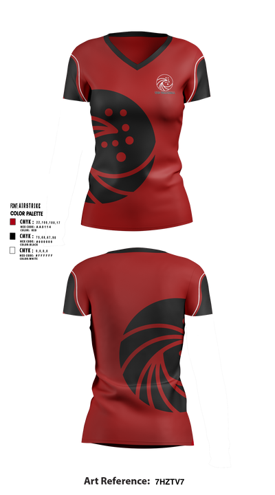 Tide Volleyball Women's Short Sleeve V-neck Shirt - 5