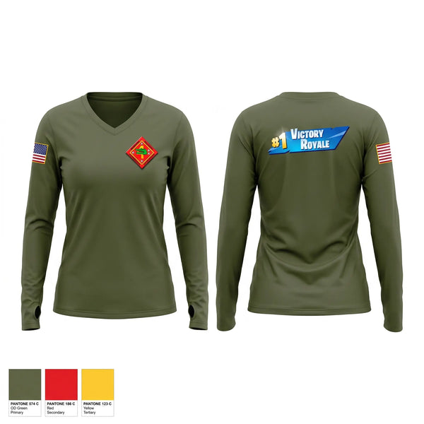 Womens Long Sleeve Vneck Shirt, 4th AA BN, Marines, Teamtime, Team time, sublimation, custom sports apparel, team uniforms, spirit wear, spiritwear, sports uniforms, custom shirts, team store, custom team store, fundraiser sports, apparel fundraiser