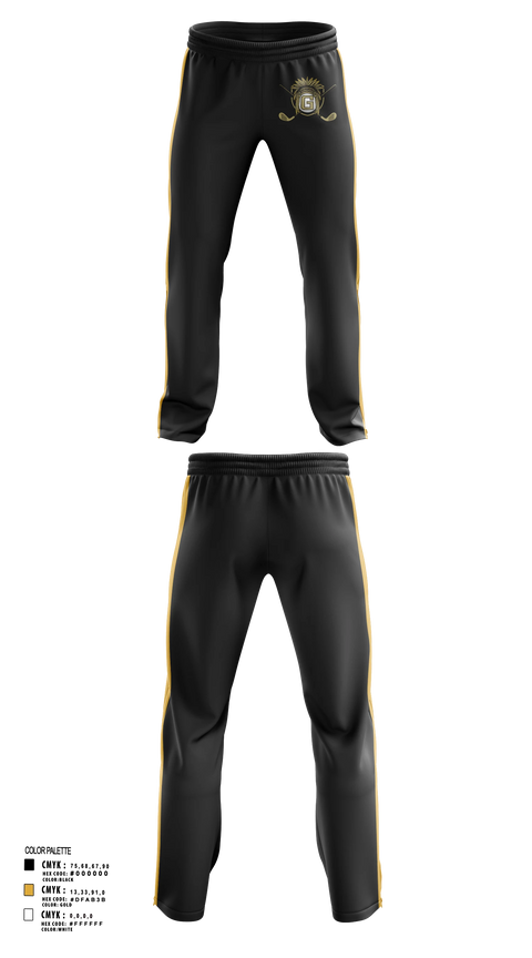 Sweatpants, Gaffney Indians, Golf, Teamtime, Team time, sublimation, custom sports apparel, team uniforms, spirit wear, spiritwear, sports uniforms, custom shirts, team store, custom team store, fundraiser sports, apparel fundraiser