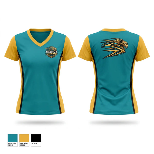 Womens Short Sleeve Vneck Shirt, Inland Immortals STRIDE, Track & Field, Teamtime, Team time, sublimation, custom sports apparel, team uniforms, spirit wear, spiritwear, sports uniforms, custom shirts, team store, custom team store, fundraiser sports, apparel fundraiser